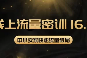 【2022.10.08】2022秋秋线上流量密训16.0：包含 暴力引流10W+中小卖家流量破局技巧 等等！百度网盘免费下载-芽米宝库