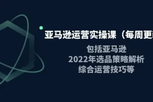 【2022.10.07】亚马逊运营实操课（每周更新）包括亚马逊2022选品策略解析，综合运营技巧等百度网盘免费下载-芽米宝库