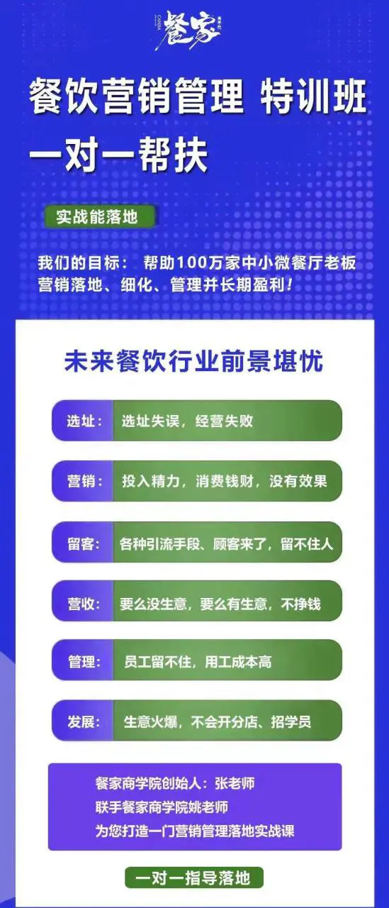 图片[2]-【2022.09.21】餐饮营销管理特训班：选址+营销+留客+营收+管理+发展！百度网盘免费下载-芽米宝库