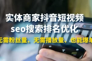 【2022.09.21】实体商家抖音短视频seo搜索排名优化：无需粉丝量、无需播放量、也能爆单百度网盘免费下载-芽米宝库