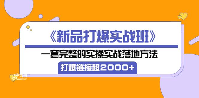 图片[1]-【2022.09.05】《新品打爆实战班》一套完整的实操实战落地方法，打爆链接超2000+（28节课)百度网盘免费下载-芽米宝库