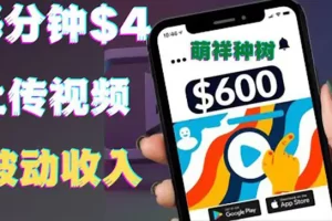 【2022.08.26】只需要上传视频然后每分钟赚4美元项目：详细操作步骤，新手也可操作百度网盘免费下载-芽米宝库