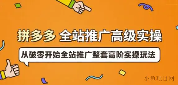 【2022.08.25】拼多多全站推广高级实操：从破零开始全站推广整套高阶实操玩法百度网盘免费下载-芽米宝库