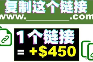 【2022.08.25】复制链接赚美元，一个链接可赚450+，利用链接点击即可赚钱的项目(视频教程)百度网盘免费下载-芽米宝库