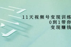 【2022.08.23】好望角·11天视频号变现训练营，从0到1打造变现赚钱系统（价值398）百度网盘免费下载-芽米宝库