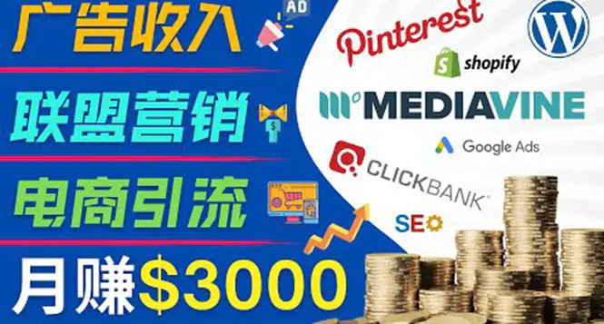 图片[1]-【2022.08.22】开通一个月入3000美元的博客，通过Pinterest引流到个人博客赚钱的方法百度网盘免费下载-芽米宝库