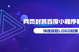 【2022.08.18】如何将H5网页封装成百度小程序教学，快速获取LOGO权限百度网盘免费下载-芽米宝库