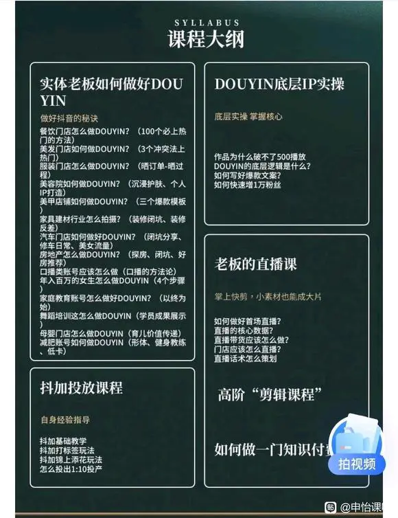 图片[2]-【2022.08.18】大毛短视频流量运营课程：实体老板抖音转型课（17节-价值1980）百度网盘免费下载-芽米宝库