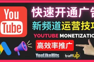 【2022.08.17】Youtube油管新频道如何快速开通广告获利：快速获取粉丝和收益的方法百度网盘免费下载-芽米宝库