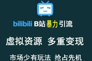 【2022.08.17】【稀缺项目】B站暴力引流 售卖虚拟资源 多重变现法 三剑客让被动收入更稳定百度网盘免费下载-芽米宝库