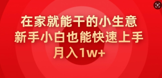 【2025.02.26】在家就能干的小生意，新手小白也能快速上手，月入1w百度网盘免费下载-芽米宝库