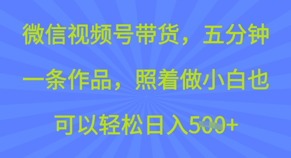 图片[1]-【2025.03.02】微信视频号带货，五分钟一条作品，照着做小白也可以轻松日入500+百度网盘免费下载-芽米宝库
