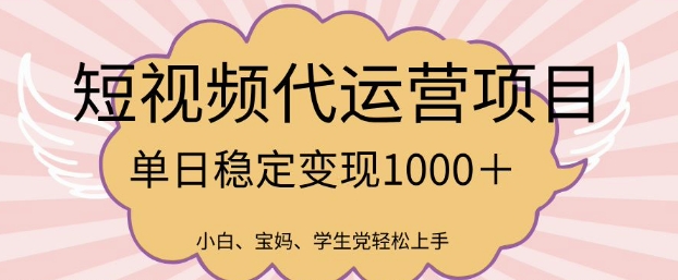 【2025.03.03】2025最新风口项目，短视频代运营日入1000+百度网盘免费下载-芽米宝库
