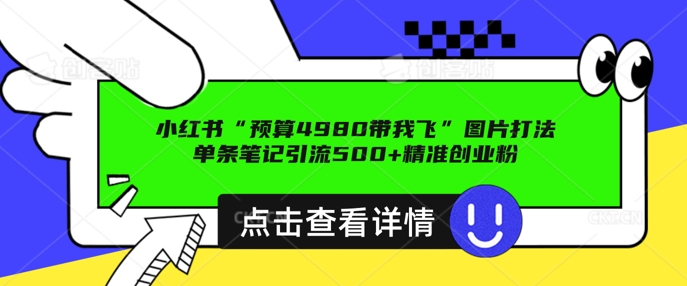 【2025.03.06】小红书图片引流打法，一张图片引爆创业粉 私信回不完，单条笔记引流500+精准创业粉百度网盘免费下载-芽米宝库