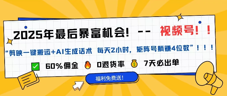 【2025.03.06】视频号带货风口项目，中老年赛道，0粉丝也能爆单百度网盘免费下载-芽米宝库
