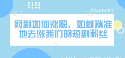 图片[1]-【2025.03.07】网剧如何涨粉，如何精准地去涨我们的短剧粉丝百度网盘免费下载-芽米宝库