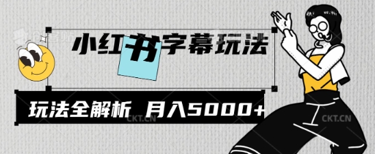图片[1]-【2025.03.15】小红书字幕玩法，玩法全解析，月入2000+百度网盘免费下载-芽米宝库