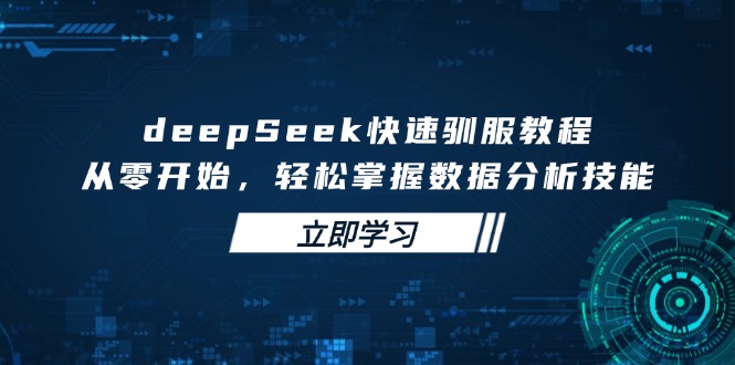 图片[1]-【2025.03.16】deepSeek快速驯服教程，从零开始，轻松掌握数据分析技能百度网盘免费下载-芽米宝库