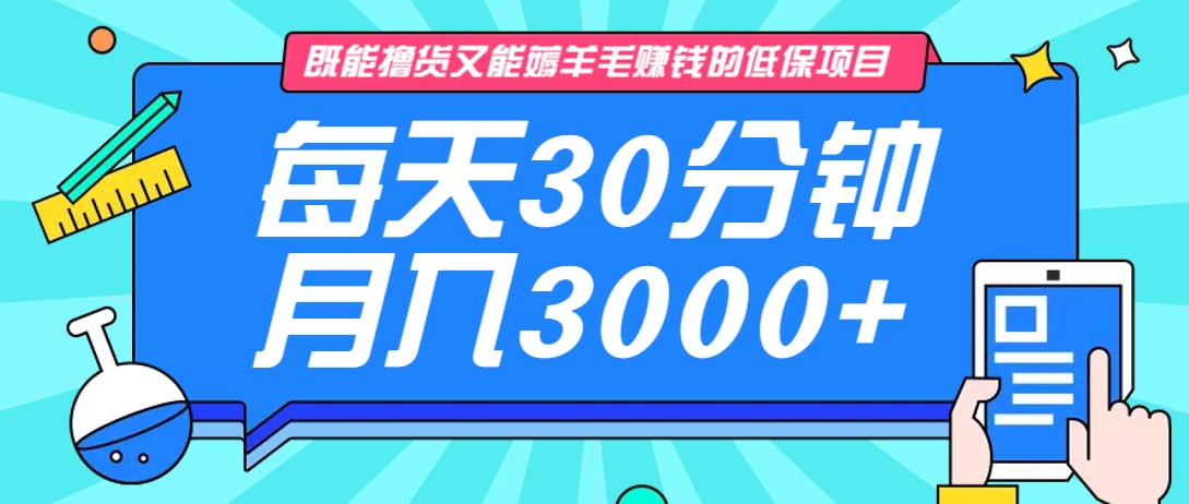 图片[1]-【2025.03.26】既能撸货又能赚钱的长期低保项目，每天30分钟，多号百分百稳定月入3000+百度网盘免费下载-芽米宝库