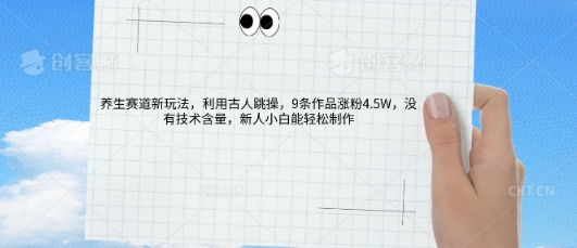 【2025.03.29】AI养生赛道新玩法，10条作品涨粉5.2W，操作简单，新人小白能轻松制作百度网盘免费下载-芽米宝库
