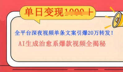 【2025.04.02】全平台深夜文案新风口：DeepSeek生成百万播放量金句，治愈系内容涨粉速度快4倍百度网盘免费下载-芽米宝库