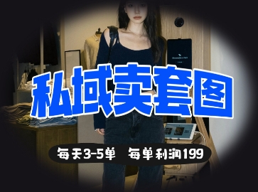 【2025.04.04】私域卖套图每天3-5单，每单利润99百度网盘免费下载-芽米宝库