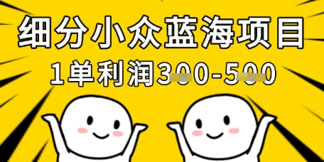 图片[1]-【2025.04.06】细分小众蓝海项目，一单利润3张，每月收入稳定过1w+百度网盘免费下载-芽米宝库