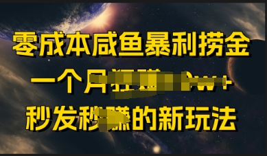 【2025.04.07】零成本咸鱼暴利捞金，一个月收益过w+，秒发新玩法百度网盘免费下载-芽米宝库