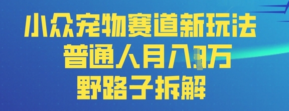 图片[1]-【2025.04.07】小众宠物赛道新玩法，普通人月入过1W的野路子拆解百度网盘免费下载-芽米宝库