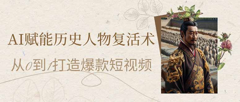 图片[1]-【2025.04.10】AI赋能历史人物复活术：从0到1打造爆款短视频百度网盘免费下载-芽米宝库