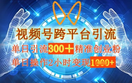 图片[1]-【2025.04.12】视频号跨平台引流，单日操作2小时，单日引流300+精准创业粉，单日变现1000+百度网盘免费下载-芽米宝库