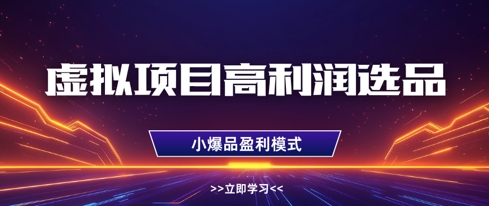 图片[1]-【2025.04.20】虚拟项目高利润选品方法，做好单店利润1W+，可多店倍增利润百度网盘免费下载-芽米宝库