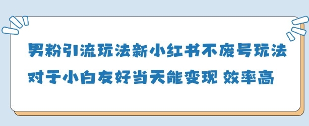 图片[1]-【2025.04.22】男粉引流玩法(新)，玩法友好做的好当天就能变现百度网盘免费下载-芽米宝库
