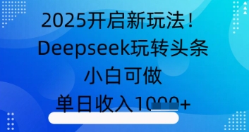图片[1]-【2025.04.24】2025开启新玩法！Deepseek玩转头条，小白可做，单日收入1000+百度网盘免费下载-芽米宝库