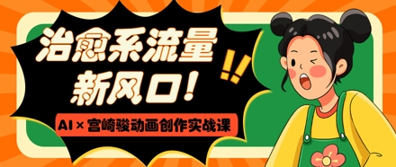 图片[1]-【2025.04.27】治愈系流量新风口，AI+宫崎骏动画创作实战课，从0到1打造爆款视频百度网盘免费下载-芽米宝库