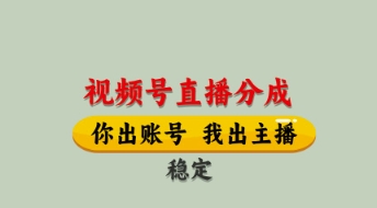 【2025.04.27】视频号直播分成，全程托管招募，单月轻松变现8k百度网盘免费下载-芽米宝库