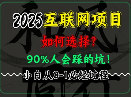 【2025.04.28】2025年互联网项目搞钱方法论，全是干货，肺腑之言，新手从0-1必经过程，边看边实操百度网盘免费下载-芽米宝库
