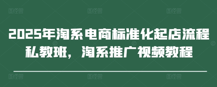 【2025.04.29】2025年淘系电商标准化起店流程私教班，淘系推广视频教程百度网盘免费下载-芽米宝库