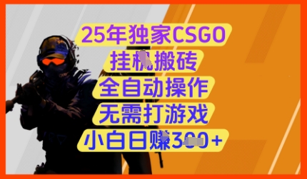 图片[1]-【2025.04.29】25年独家CSGO挂G搬砖，全自动操作，无需打游戏，小白日入300+百度网盘免费下载-芽米宝库