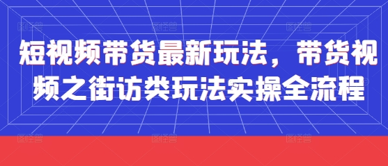图片[1]-【2025.04.30】短视频带货最新玩法，带货视频之街访类玩法实操全流程百度网盘免费下载-芽米宝库