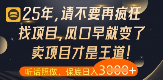 图片[1]-【2025.05.10】什么？25年你还在疯狂找项目做，醒醒吧，看完这些你全都懂了百度网盘免费下载-芽米宝库