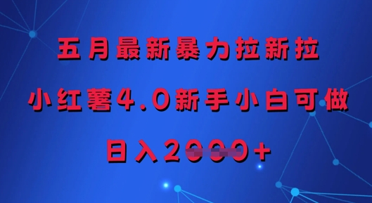 【2025.05.11】五月最新暴力拉新拉，小红薯4.0新手小白可做，日入多张百度网盘免费下载-芽米宝库