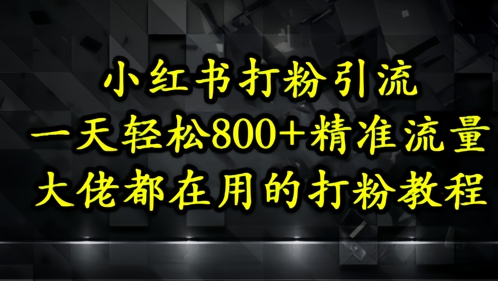 【2025.05.11】小红书打粉引流，一天轻松500+精准流量，大佬都在用的打粉教程百度网盘免费下载-芽米宝库