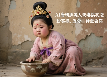 【2025.05.15】AI唐朝胖美人夫妻搞笑涨粉实操，五分钟教会你百度网盘免费下载-芽米宝库