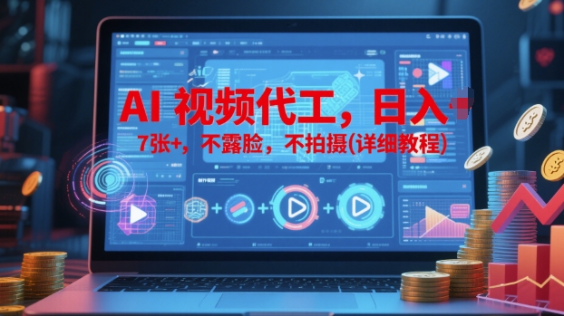 【2025.05.16】AI视频代工，日入700+，不露脸，不拍摄(详细教程)百度网盘免费下载-芽米宝库