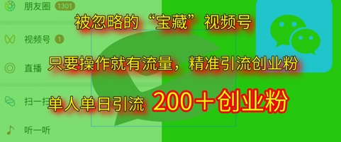 图片[1]-【2025.05.17】被忽略的“宝藏”视频号引流精准创业粉单人单日引流200+精准粉百度网盘免费下载-芽米宝库