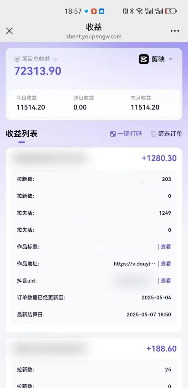 图片[2]-【2025.05.18】2025剪映拉失活项目，单日收益可破10000+，用AI无脑制作作品，高效搞钱新方法百度网盘免费下载-芽米宝库