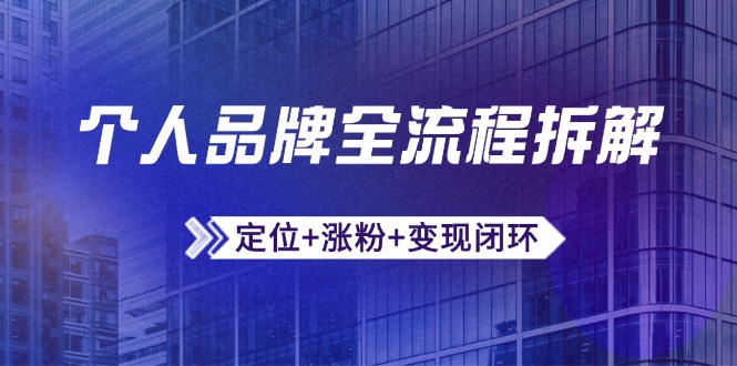 图片[1]-【2025.05.18】个人品牌全流程拆解：定位+涨粉+变现闭环，微信生态运营与资源整合百度网盘免费下载-芽米宝库