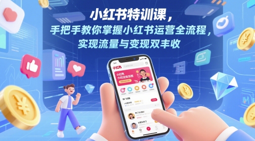 图片[1]-【2025.05.24】小红书特训课，手把手教你掌握小红书运营全流程，实现流量与变现双丰收百度网盘免费下载-芽米宝库
