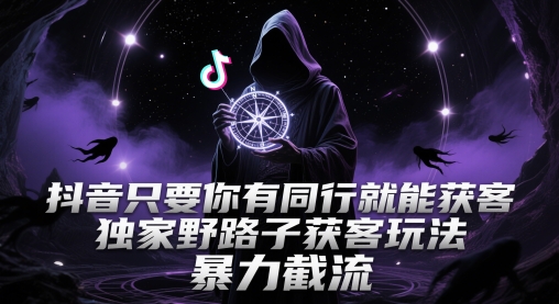 图片[1]-【2025.05.26】抖音只要你有同行就能获客，独家野路子获客玩法，暴力截流百度网盘免费下载-芽米宝库